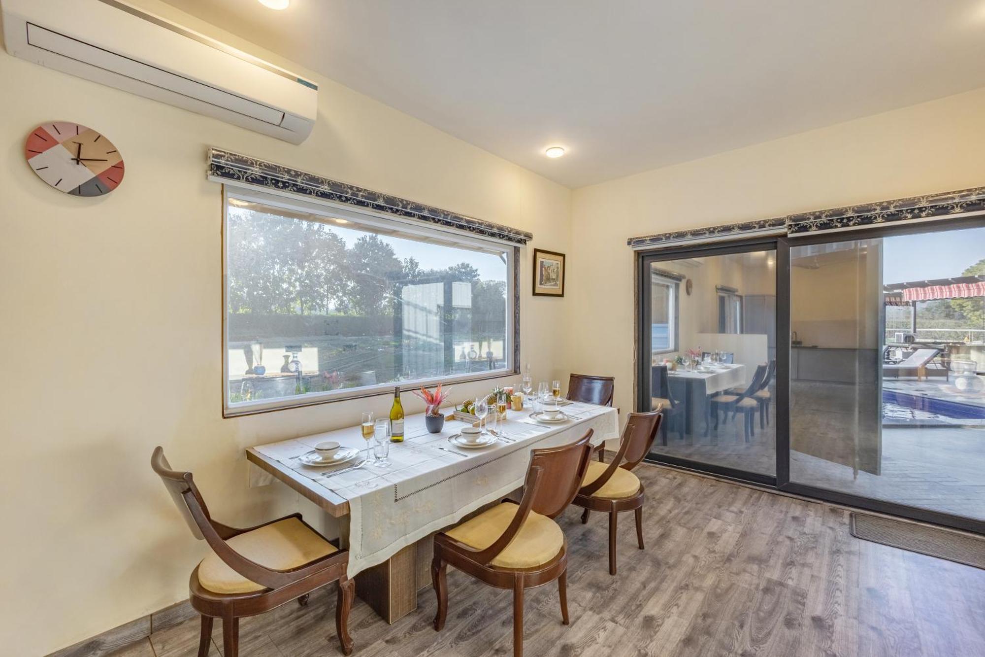 Elivaas Hidden Oasis 4Bhk With Pool, Mud House & Container House Villa Dhauj Buitenkant foto