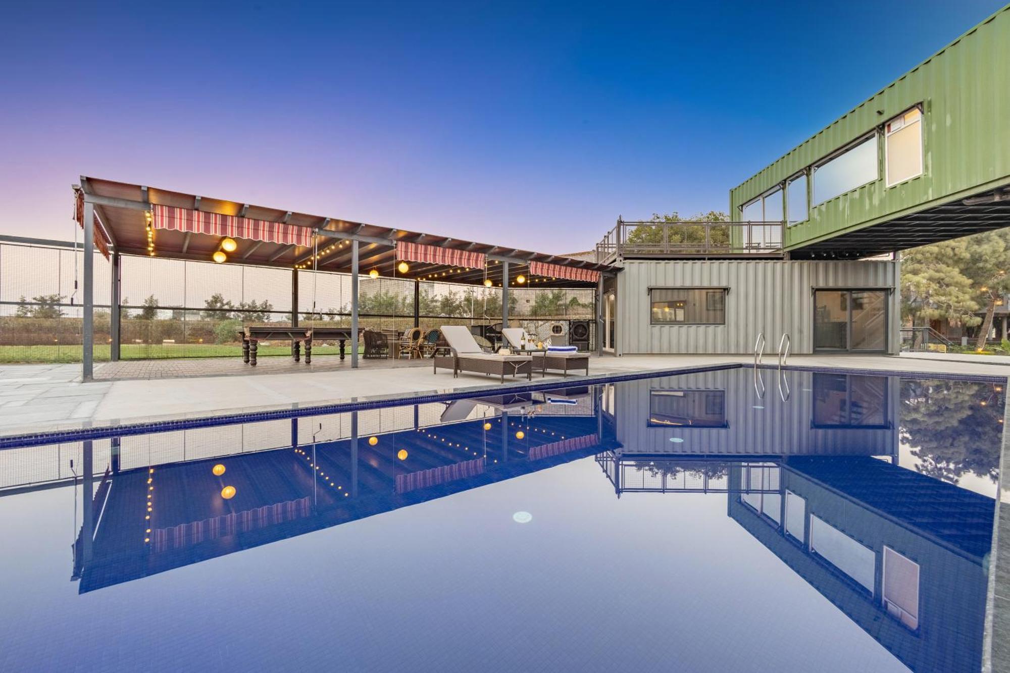 Elivaas Hidden Oasis 4Bhk With Pool, Mud House & Container House Villa Dhauj Buitenkant foto